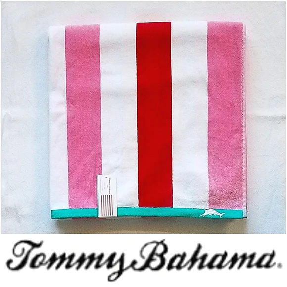 Tommy Bahama Beachside Stripe Oversized Beach Towel - Picture 1 of 10